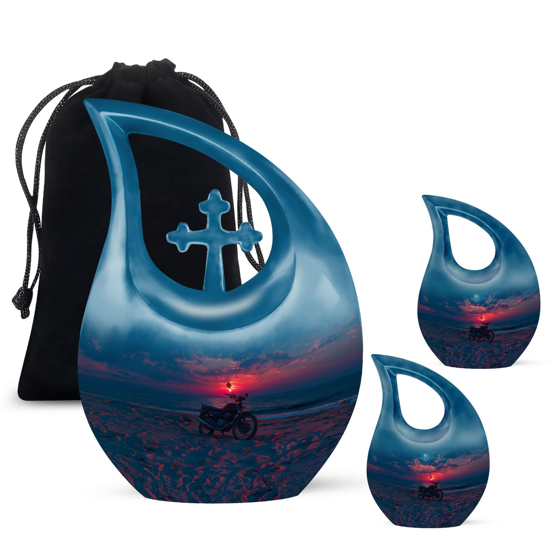 Motorcycle Memorial Urn - Sunset Cremation Urns For Human Ashes