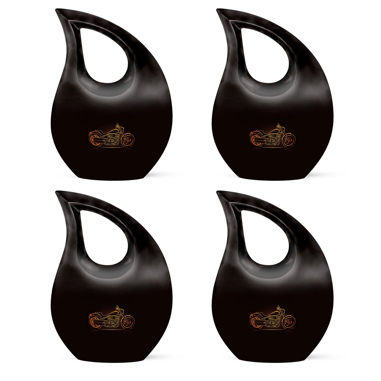 Motorcycle Theme 3 Inch Keepsake Pack of 4