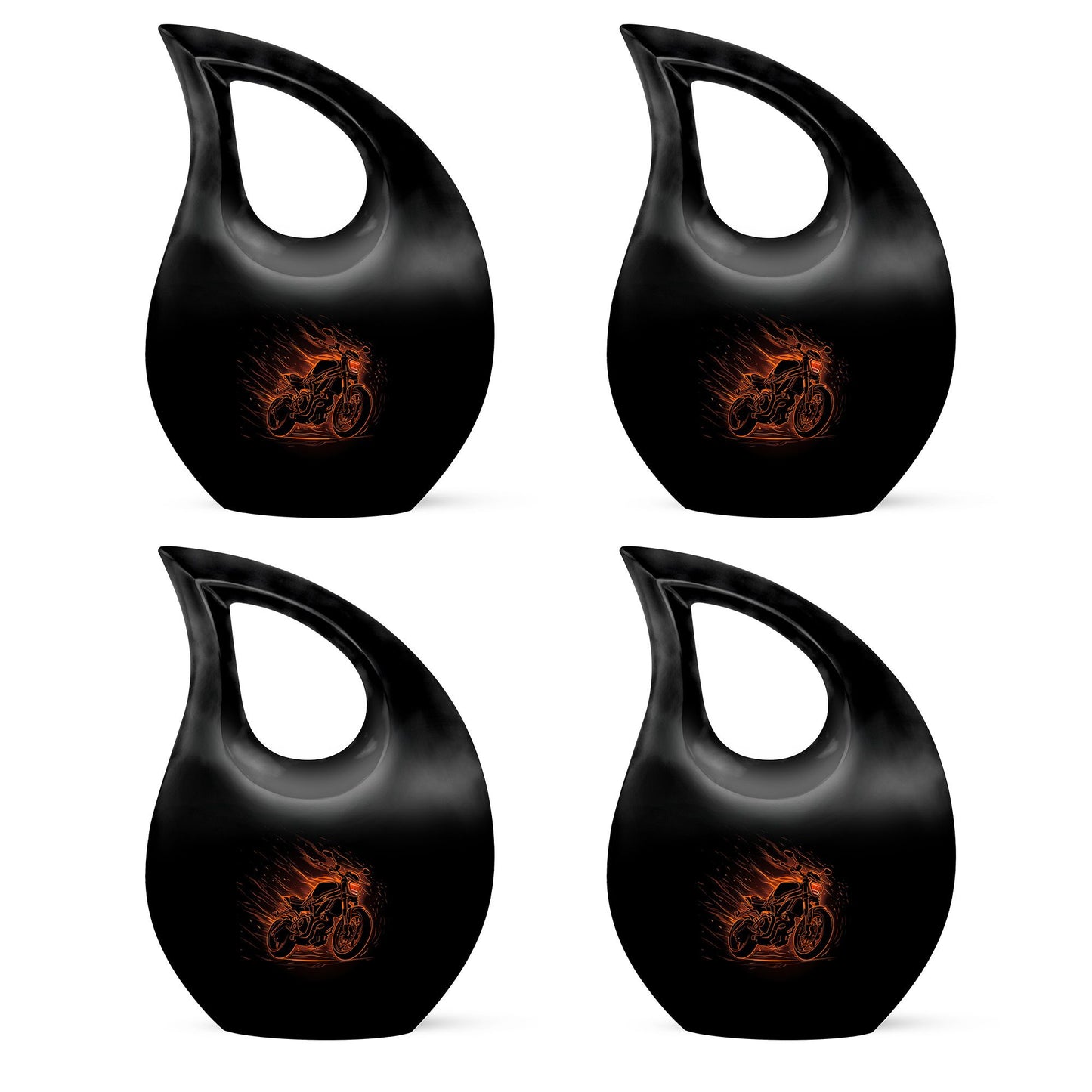 Motorcycle Theme 3 Inch Keepsake Pack of 4