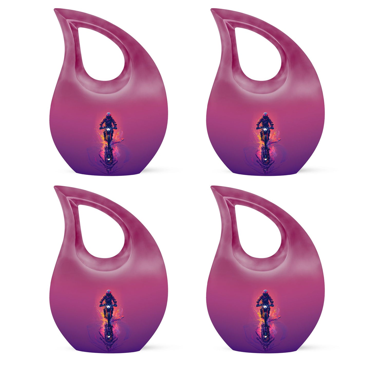 Motorcycle Theme 3 Inch Keepsake Pack of 4