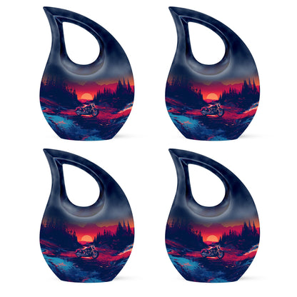 Motorcycle Theme 3 Inch Keepsake Pack of 4