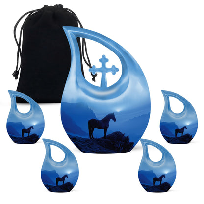 Personalized Horse Cremation Urn for Human Ashes - 10-inch, 200 cu in - Yatskia