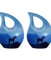 10 Inch Horse theme Cross Drop Cremation Box