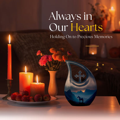 Affordable 10-inch Horse Urn