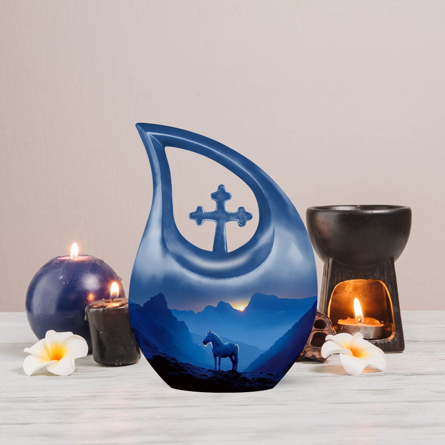 Affordable 10-inch Horse Urn