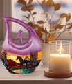 10-Inch Horse-themed Cross Drop Memorial Urn for ashes