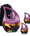 10-Inch Horse-themed Cross Drop Memorial Urn for ashes