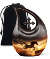 Horse Memorial Urn For Human Ashes - Cremation Urns Large & Small Combo