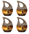 10-inch Horse-themed Cross Drop memorial urn