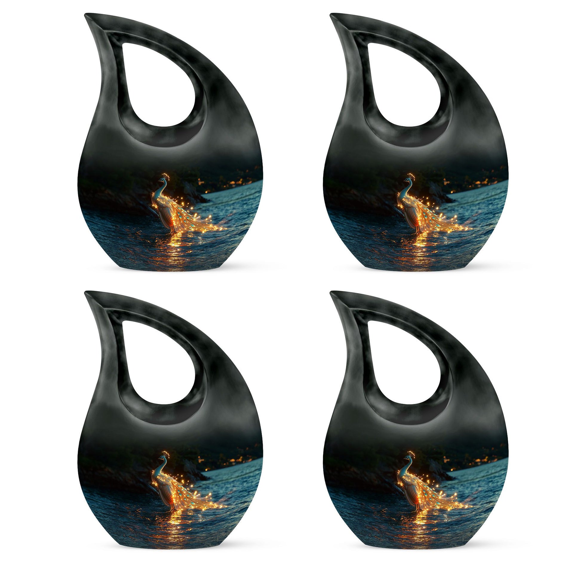 Peacock Theme 3 Inch Keepsake Pack of 4