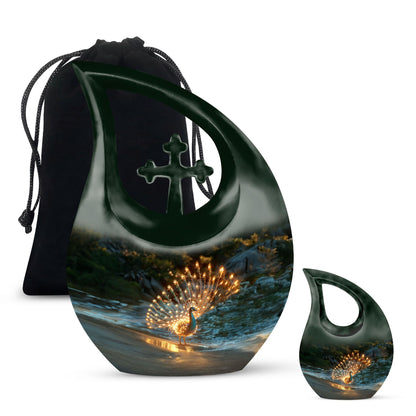 Personalized Bird Keepsake Urn for Human Ashes - 10-inch, 200 cu in - Yatskia