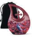 Peacock Burial Urn - Keepsake Cremation Urn For Human Ashes For Mom & Dad