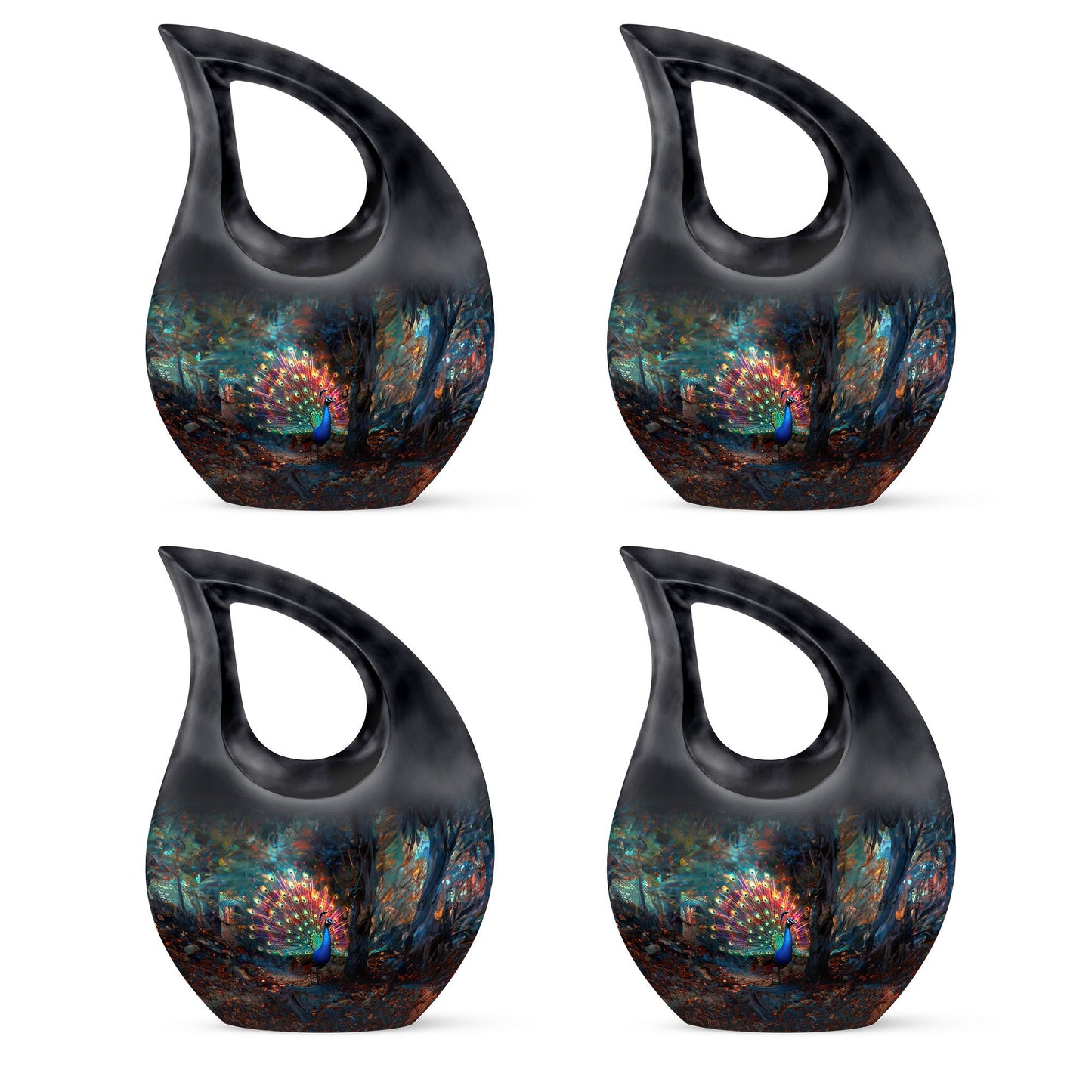 Peacock Theme 3 Inch Keepsake Pack of 4