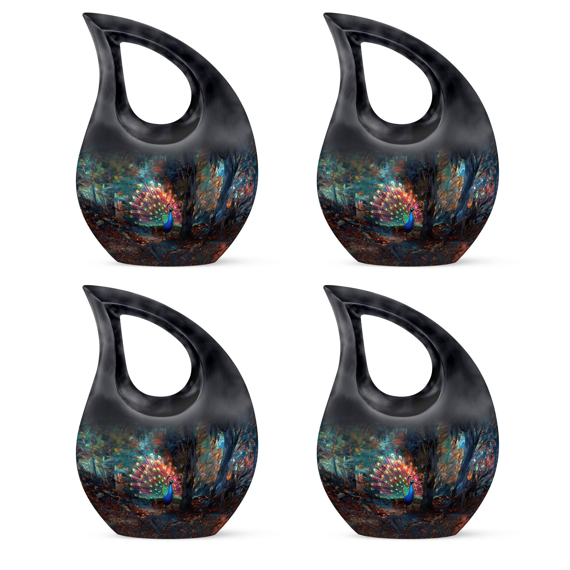 Peacock Theme 3 Inch Keepsake Pack of 4