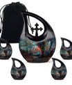 Peacock Funeral Urn For Human Ashes - Cremation Urns Large & Small Combo