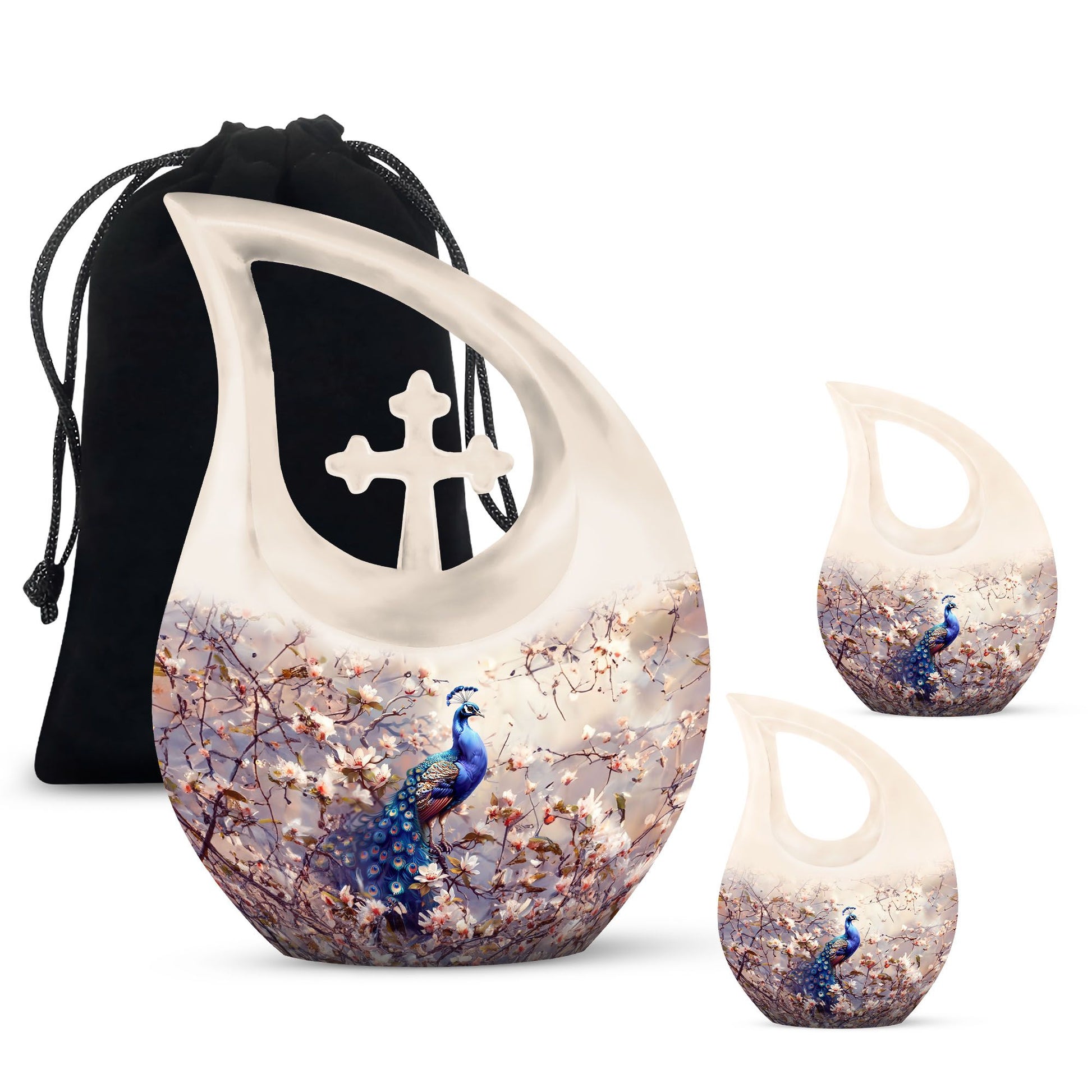 Peacock Burial Urn - Keepsake Cremation Urns For Human Ashes