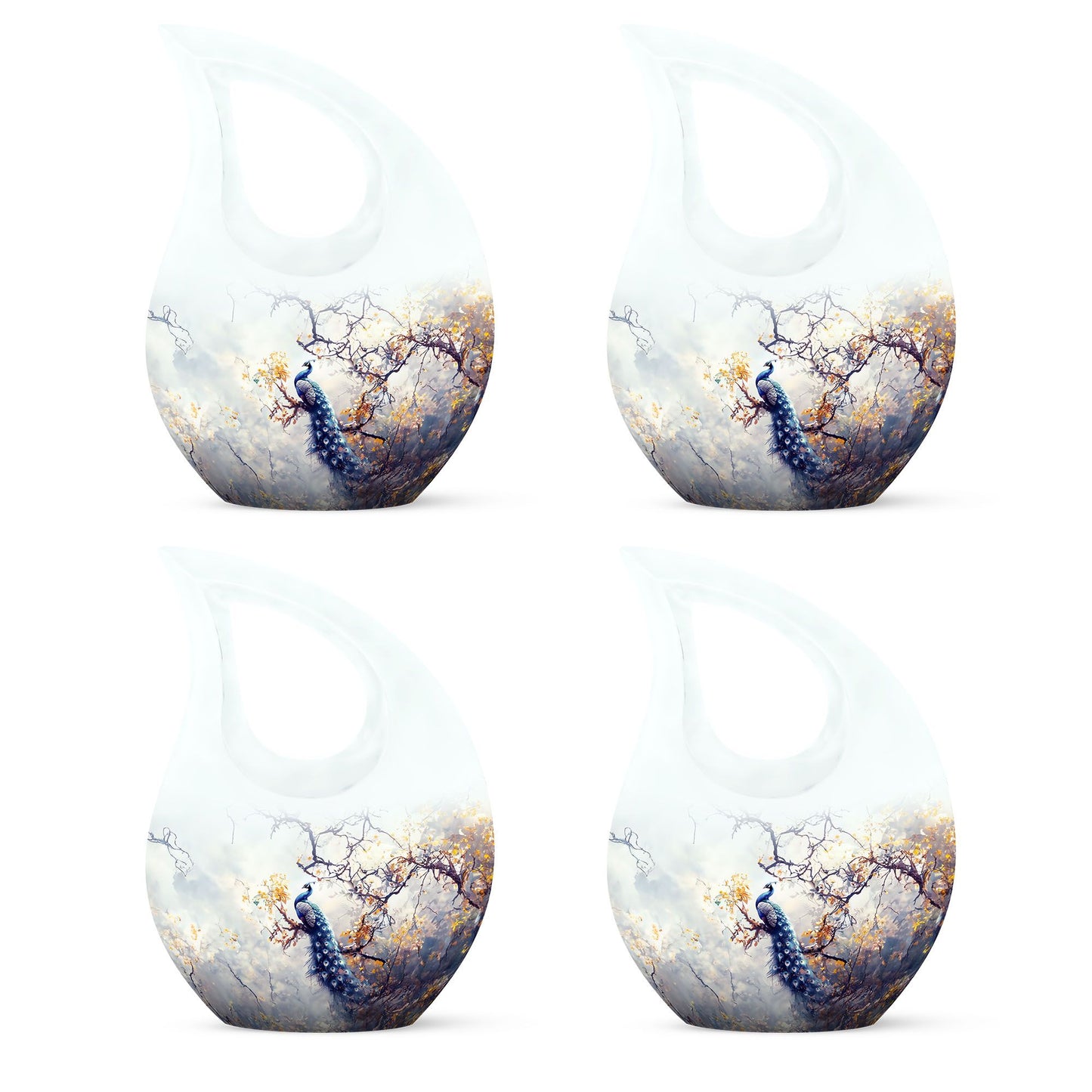 Peacock Theme 3 Inch Keepsake Pack of 4