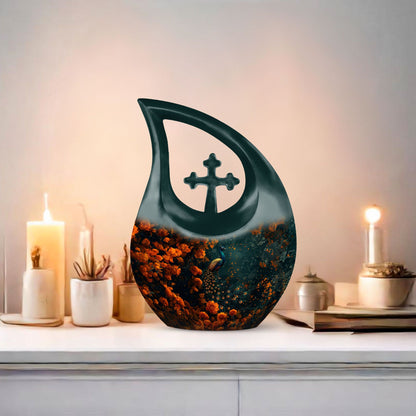 10 inch aluminium Peacock Urn 