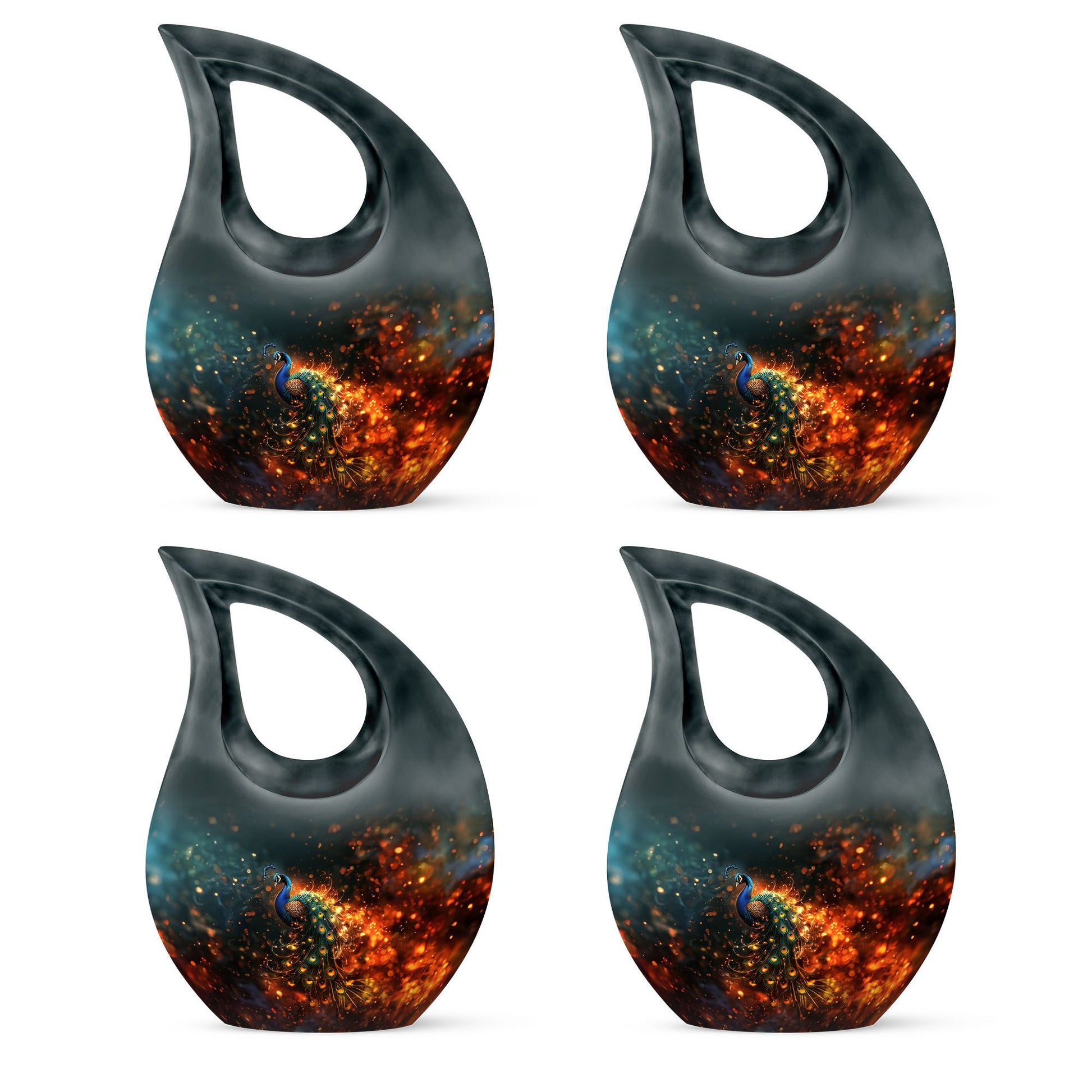 Peacock Theme 3 Inch Keepsake Pack of 4