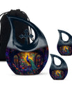 Peacock Theme Large Urn With 2 Keepsake Urn