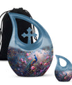 Peacock Cremation Urn - Small Keepsake Urns For Human Ashes