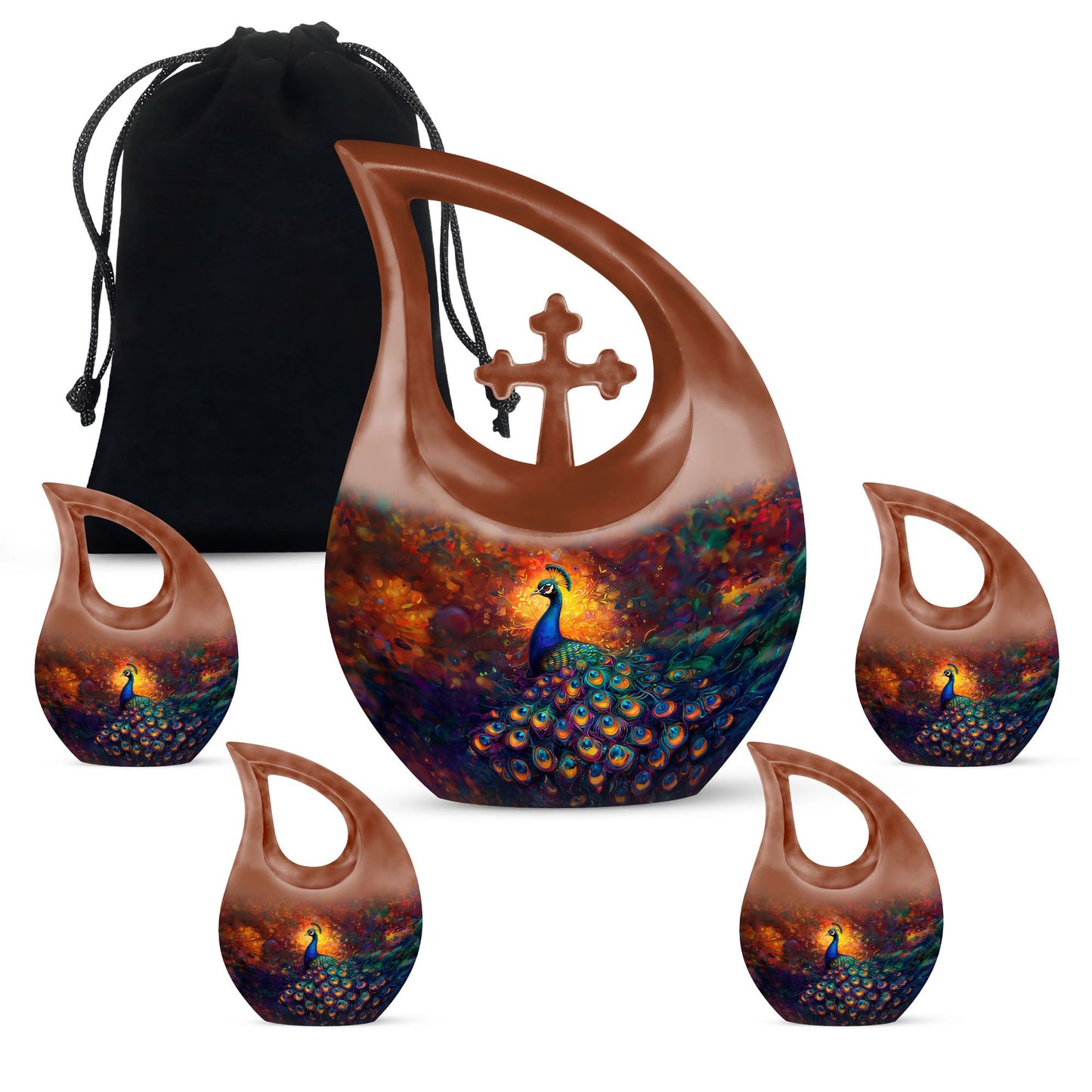 Personalized Bird Cremation Urn for Human Ashes - 10-inch, 200 cu in - Yatskia