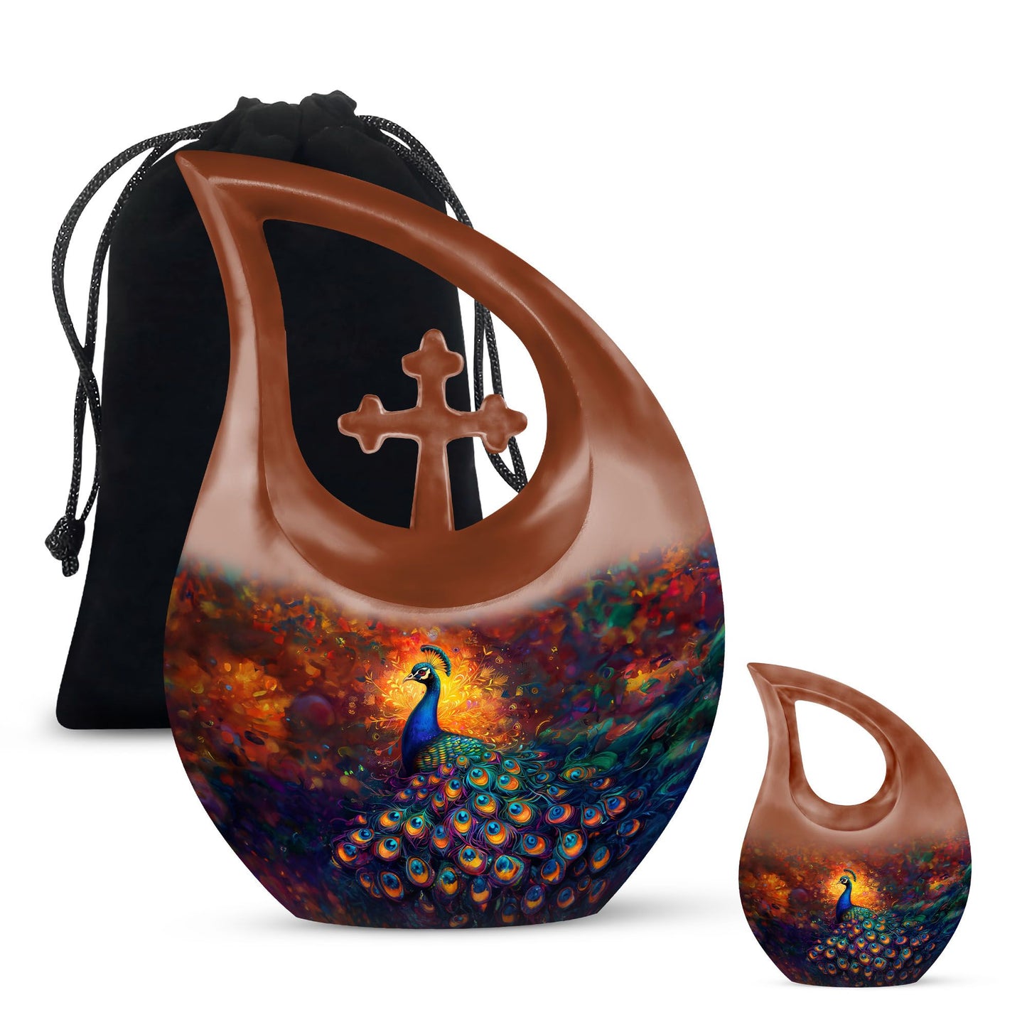 Personalized Bird Cremation Urn for Human Ashes - 10-inch, 200 cu in - Yatskia