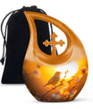 Sparrow Cremation Urn - Golden Sunset Memorial Urn for Mom and Dad