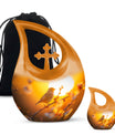 Sparrow Cremation Urn - Golden Sunset Memorial Urn for Mom and Dad