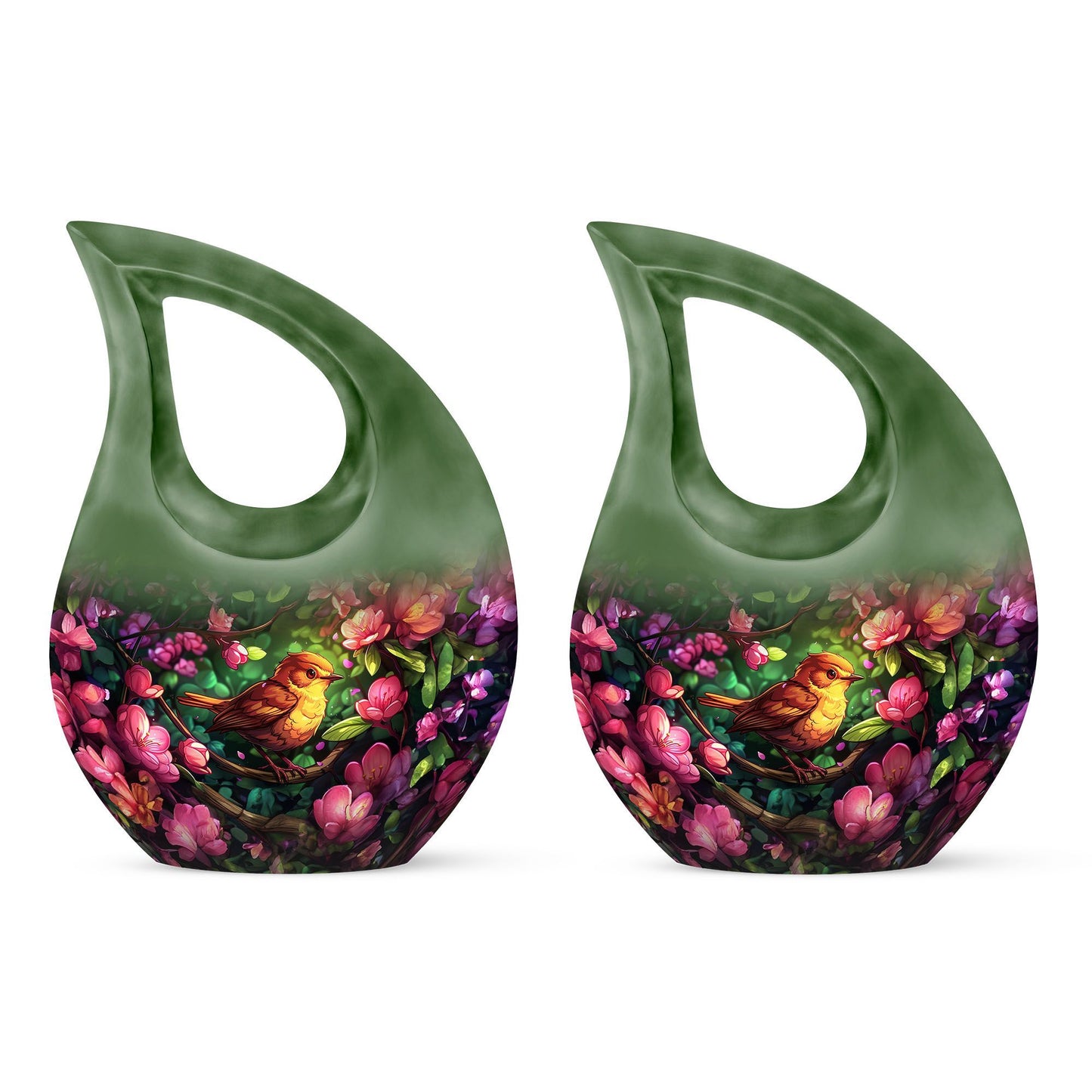 10-Inch Sparrow Urn with Cross Drop Design