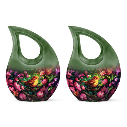 10-Inch Sparrow Urn with Cross Drop Design