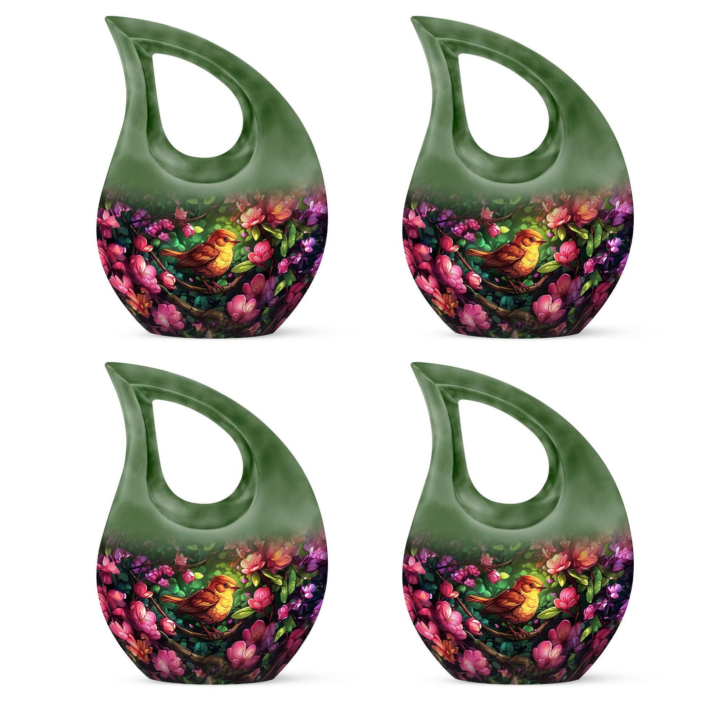 10-Inch Sparrow Urn with Cross Drop Design