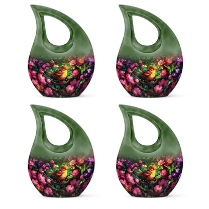 10-Inch Sparrow Urn with Cross Drop Design