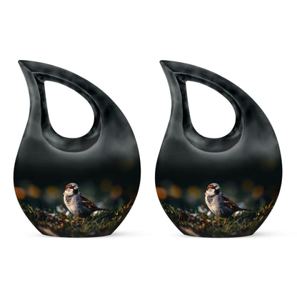 10-inch Sparrow Urn with Cross Drop design, 