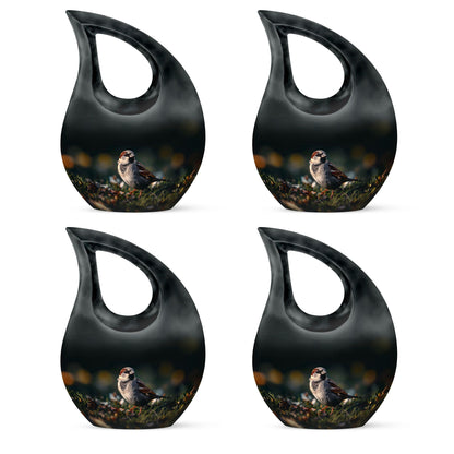 10-inch Sparrow Urn with Cross Drop design, 