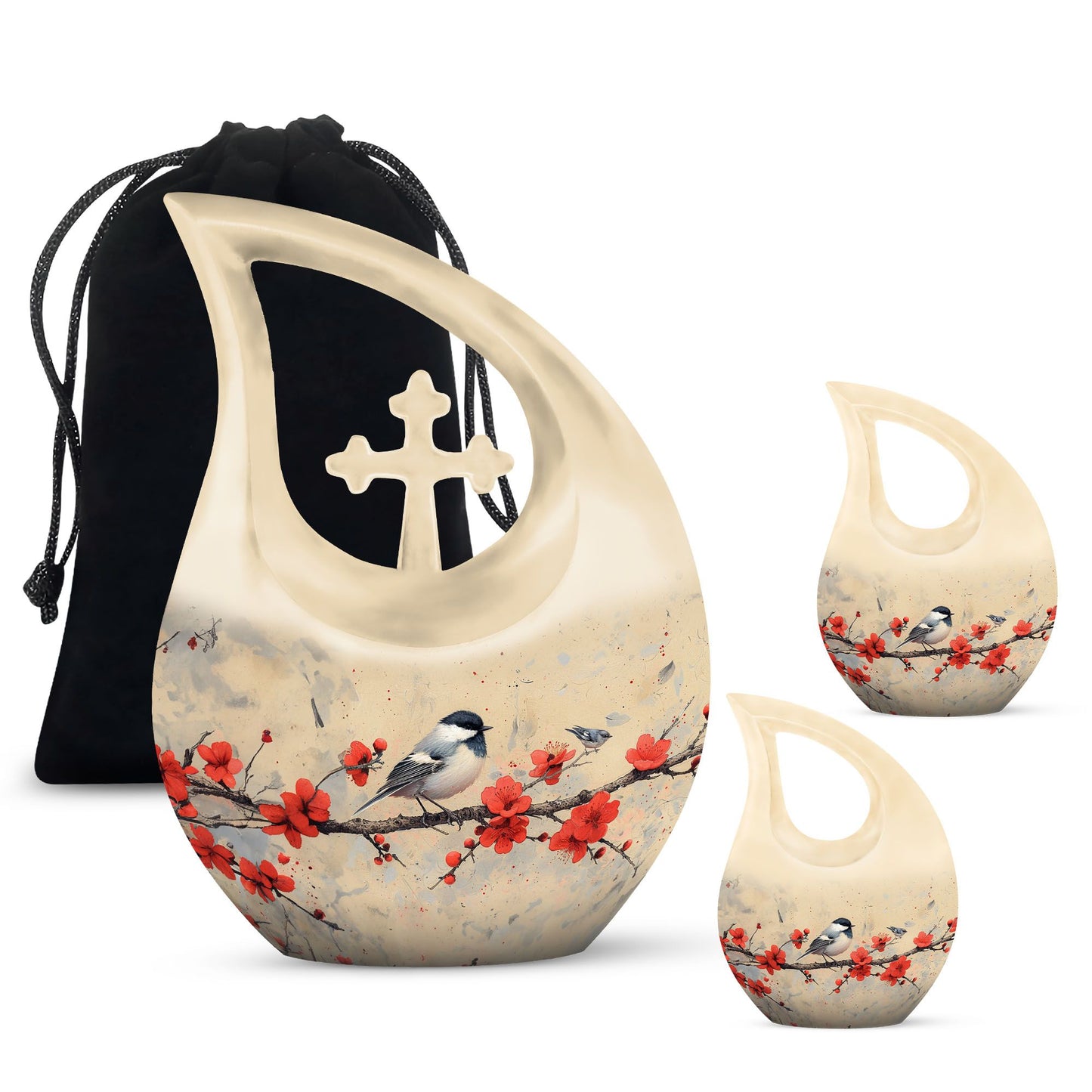 Personalized Bird Keepsake Urn for Mom - 10-inch, 200 cu in - Yatskia