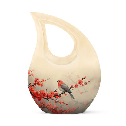 Sparrow themed Cross Drop large urn