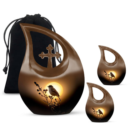 Personalized Bird Cremation Urn for Human Ashes - 10-inch, 200 cu in - Yatskia