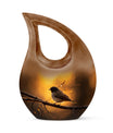 10-inch Sparrow Urn with Cross Drop Design, 