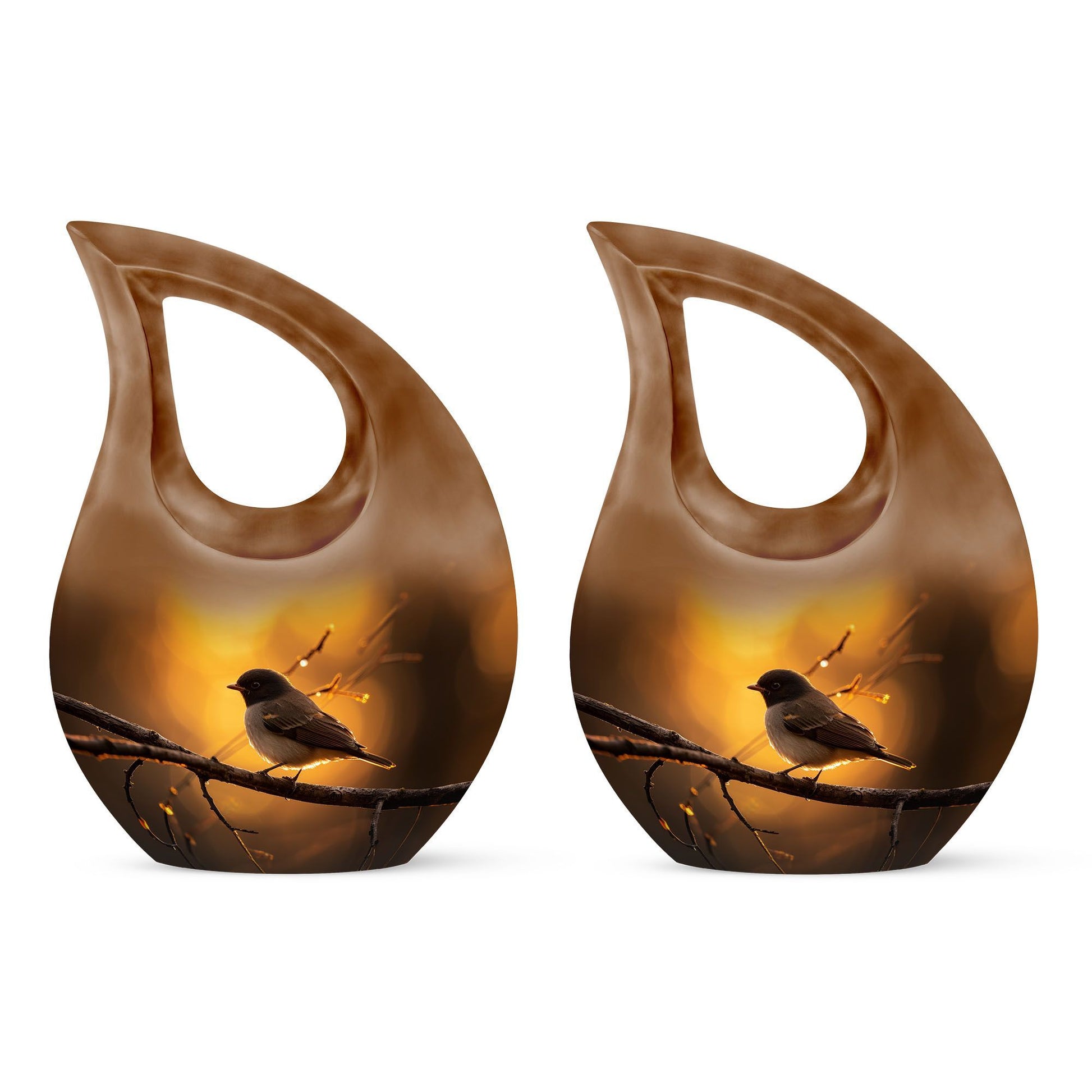 10-inch Sparrow Urn with Cross Drop Design, 