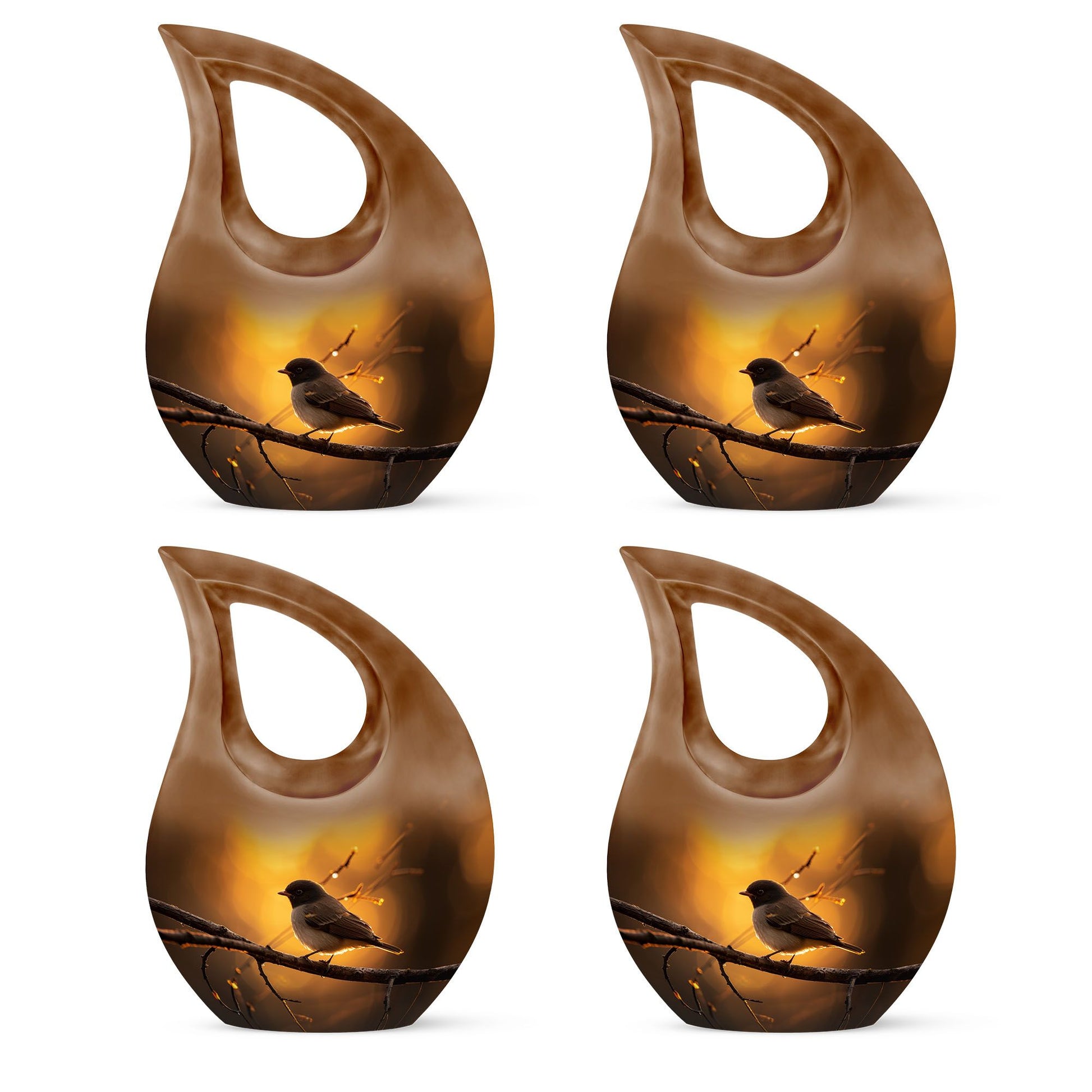 10-inch Sparrow Urn with Cross Drop Design, 