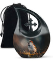 Sparrow-themed Cross Drop Cremation Box, Large Urn