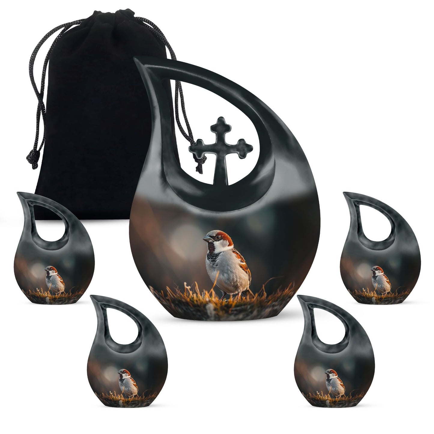 Personalized Bird Keepsake Urn for Adult - 10-inch, 200 cu in - Yatskia
