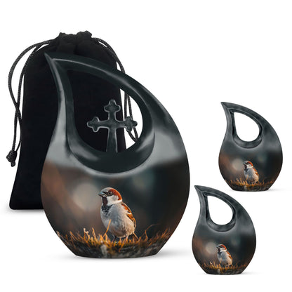 Personalized Bird Keepsake Urn for Adult - 10-inch, 200 cu in - Yatskia