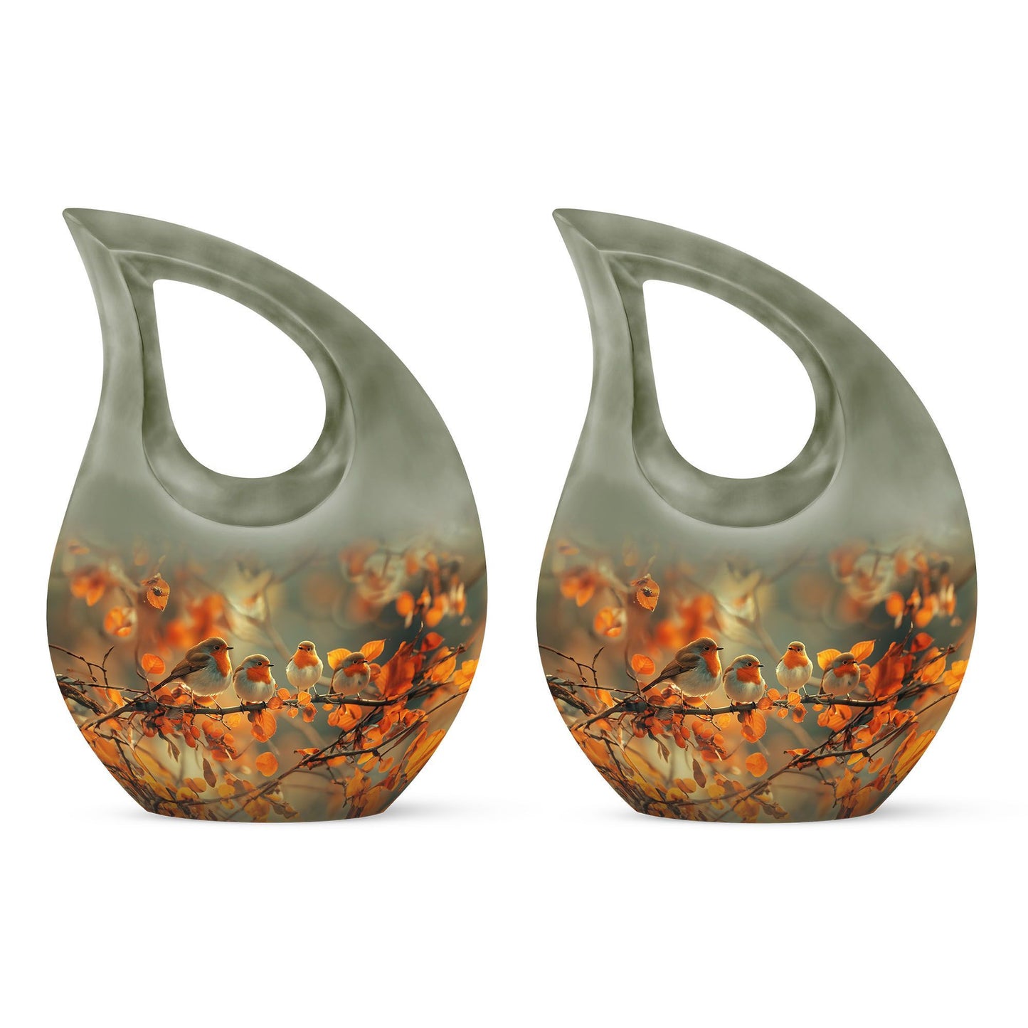 10 Inch Sparrow themed Cross Drop urn 