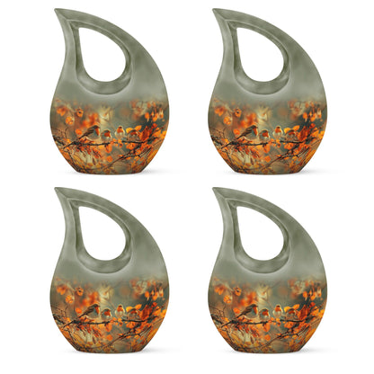 10 Inch Sparrow themed Cross Drop urn 