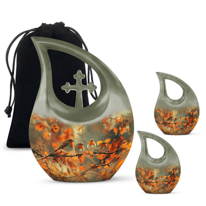 Personalized Bird Cremation Urn for Mom - 10-inch, 200 cu in - Yatskia