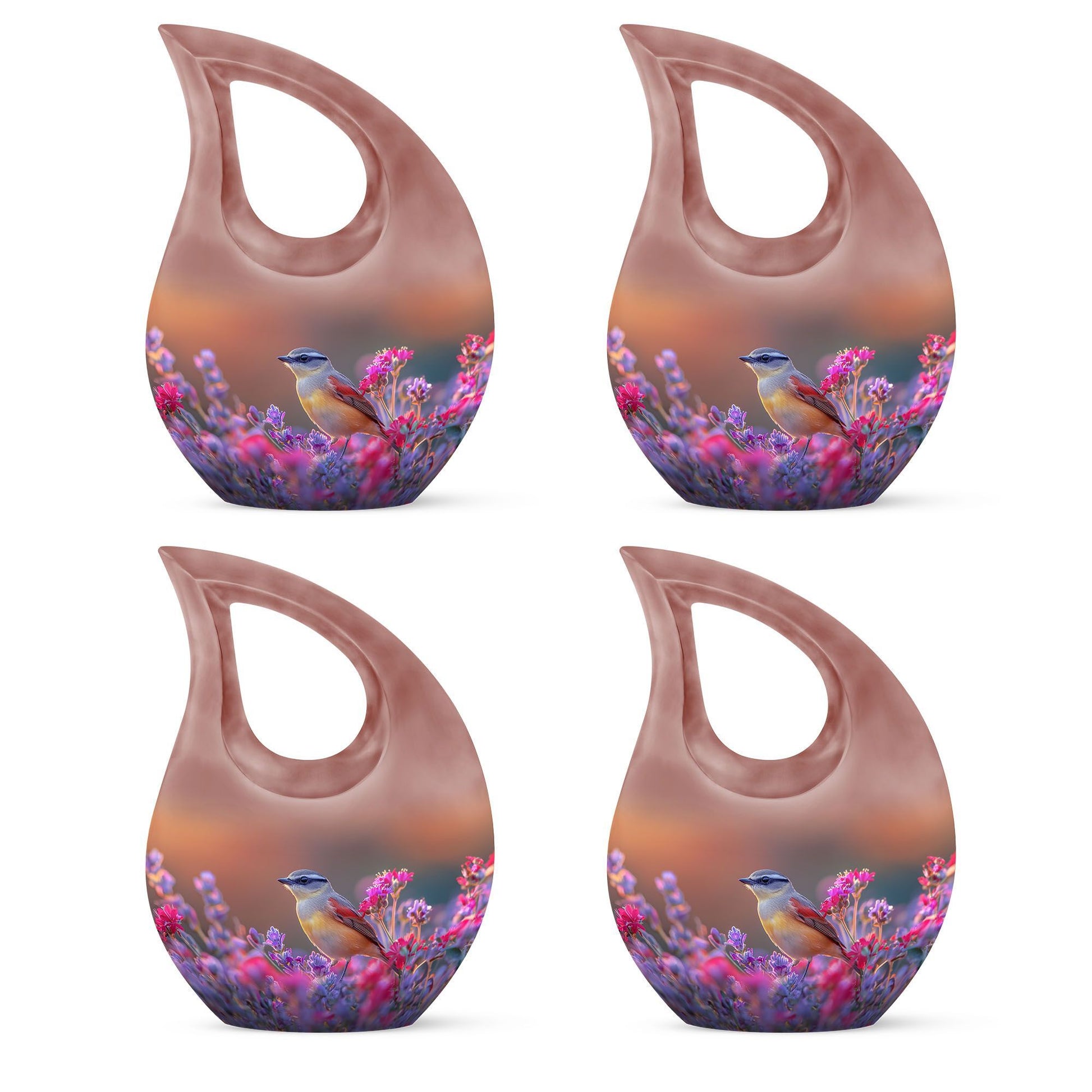 10 inch Cross Drop Sparrow Urn, 