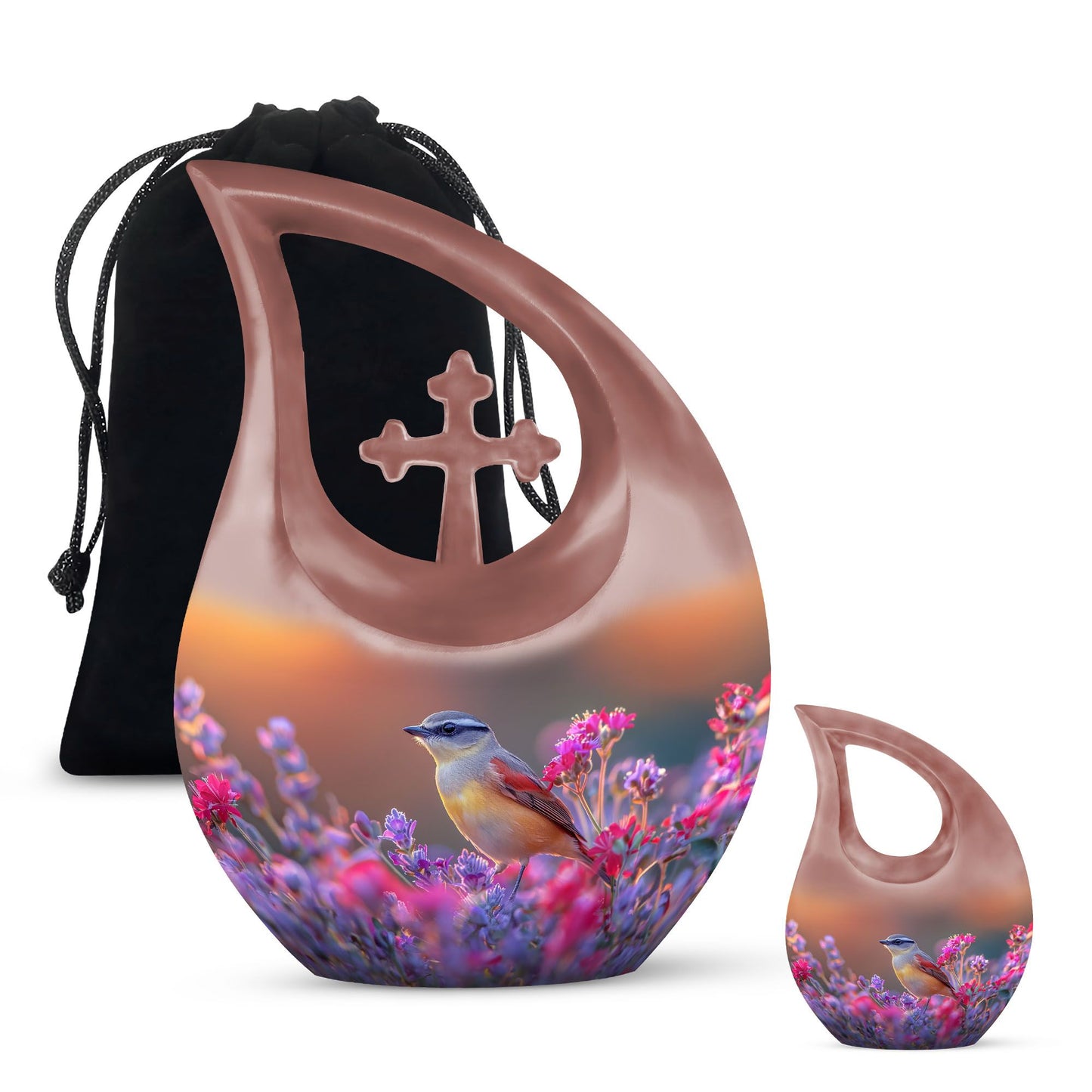 Personalized Bird Cremation Urn for Mom - 10-inch, 200 cu in - Yatskia