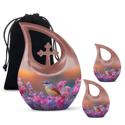 Personalized Bird Cremation Urn for Mom - 10-inch, 200 cu in - Yatskia
